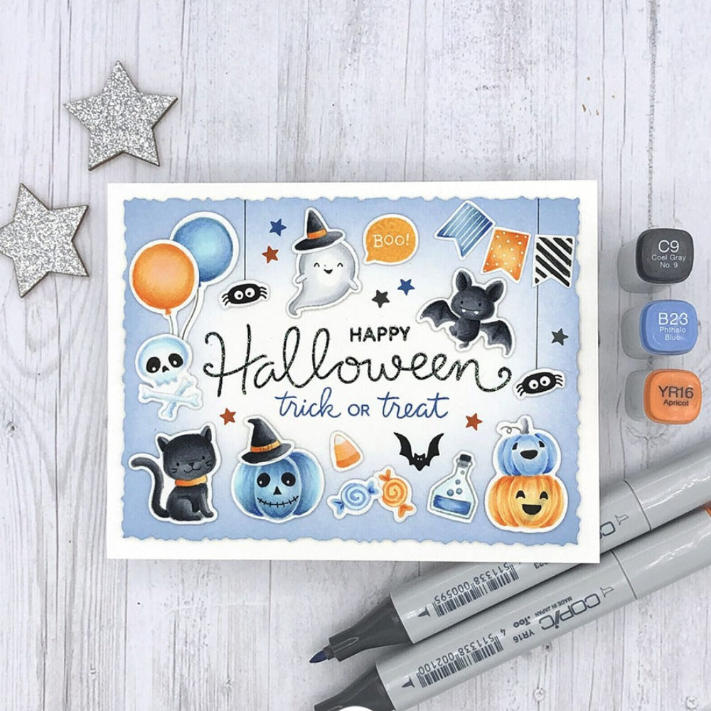 Halloween Ghost Dies & Stamps Set
