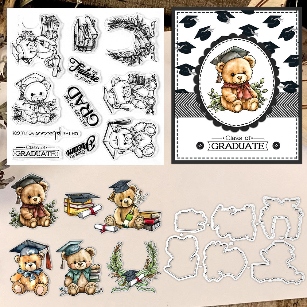 Graduation Season Bear Dies & Stamps Set
