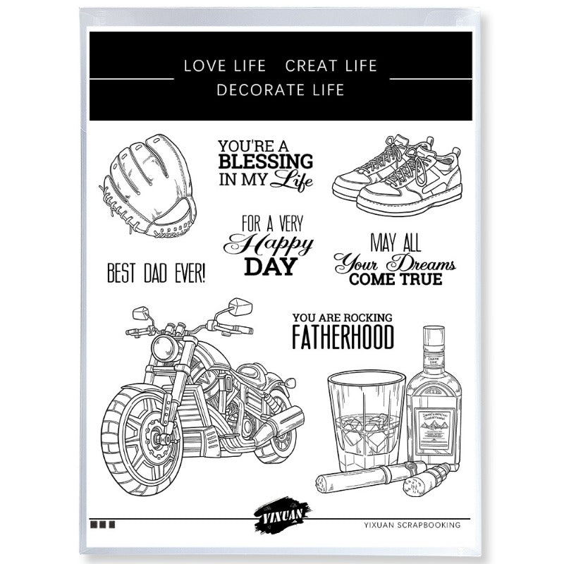 Motorcycle Dies & Stamps Set