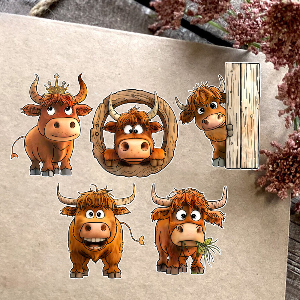 Cute Cartoon Cow Dies & Stamps Set