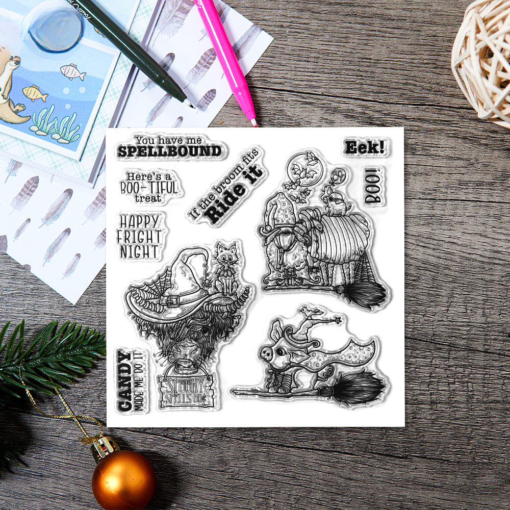 Halloween Theme Dies & Stamps Set