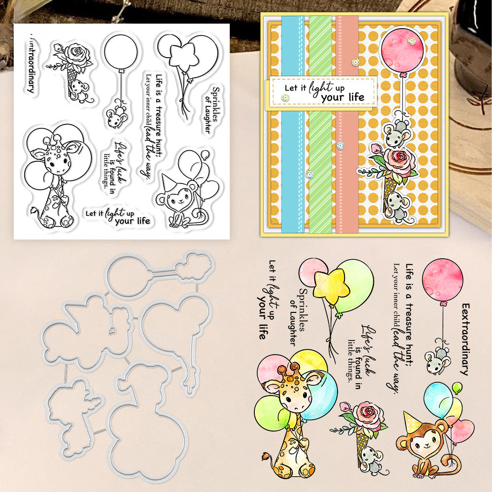 Animal Balloons Dies & Stamps Set