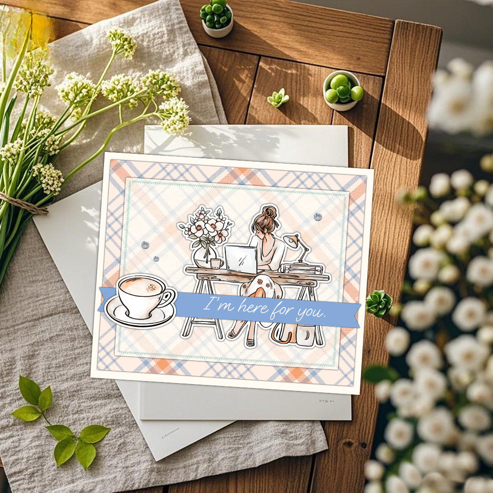 Office Girl Clear Stamps