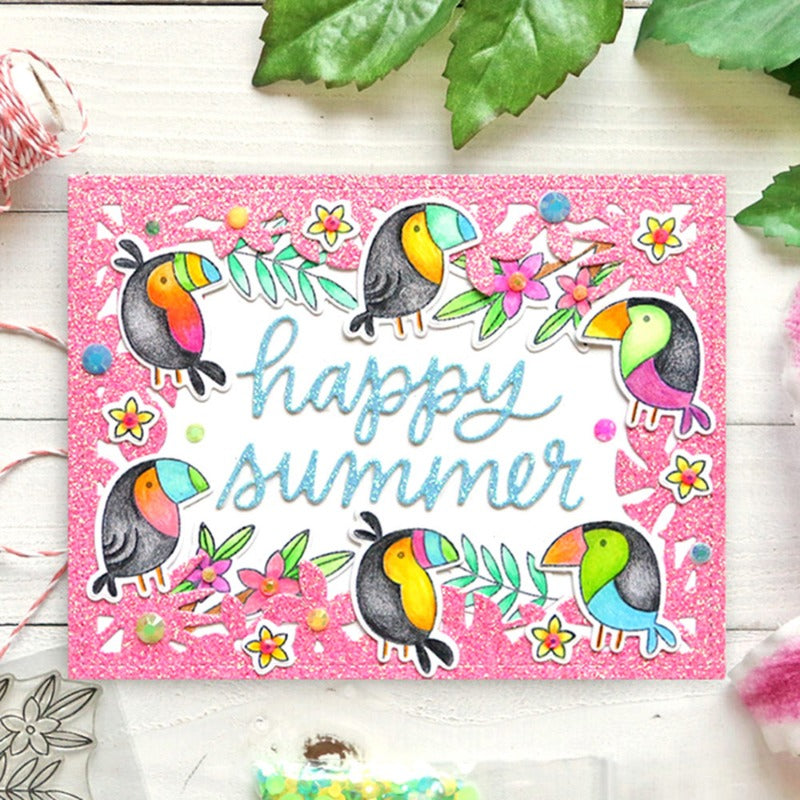 Cute Parrots Dies & Stamps Set
