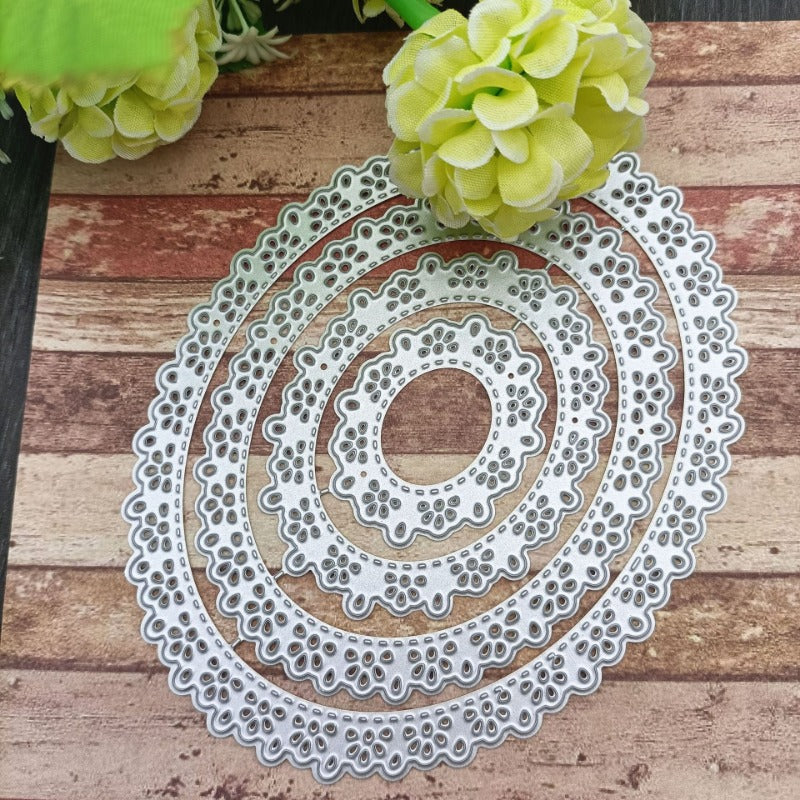 Stackable Oval Lace Frame Cutting Dies