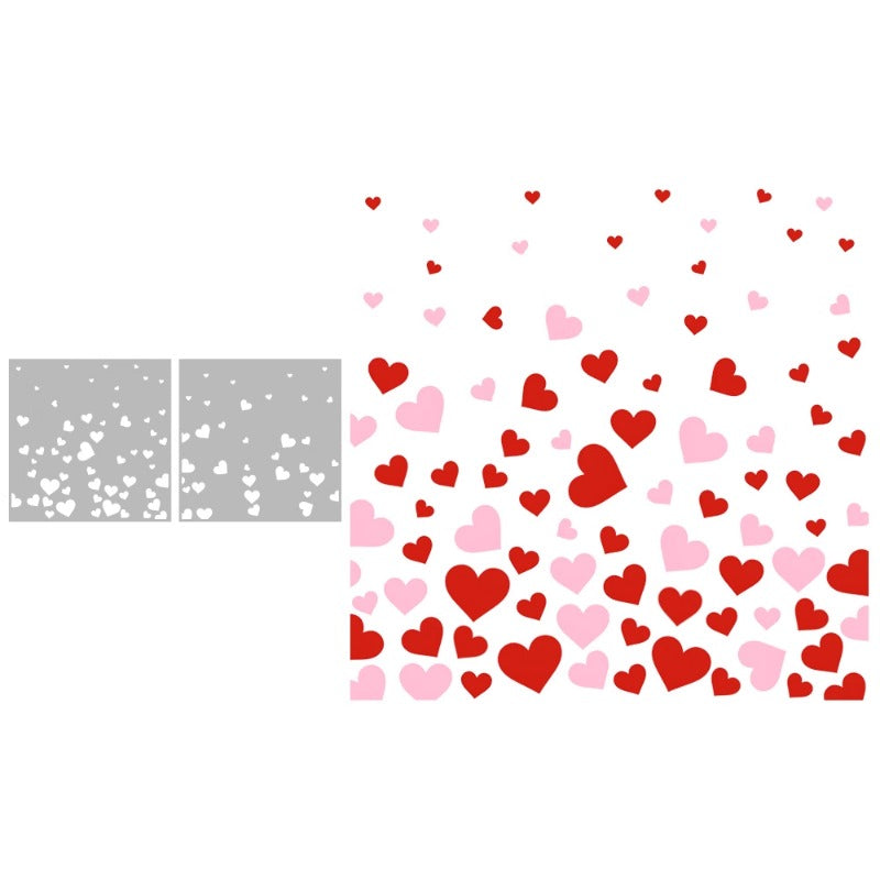 3D Love Pattern DIY Painting Hollow Stencil