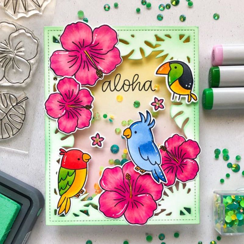 Cute Parrots Dies & Stamps Set