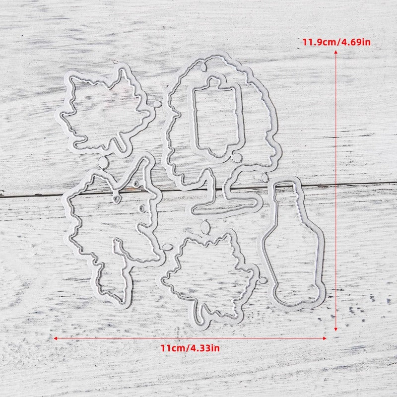 Autumn Maple Leaves Dies & Stamps Set