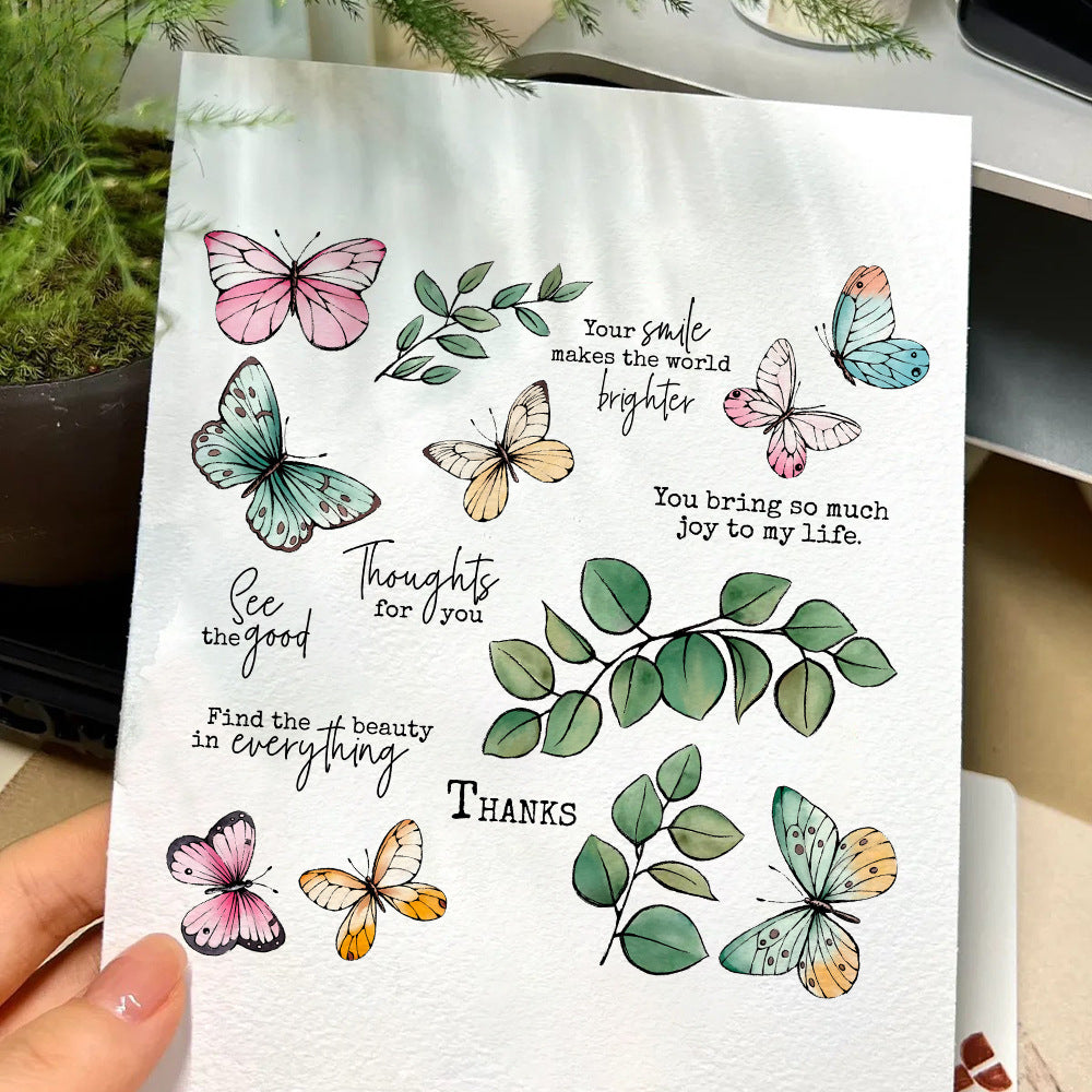 Butterfly Wreath Clear Stamps