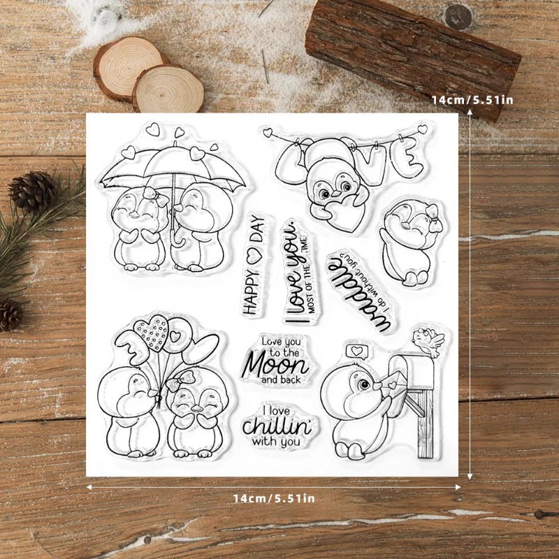 Valentine's Day Penguins Dies & Stamps Set