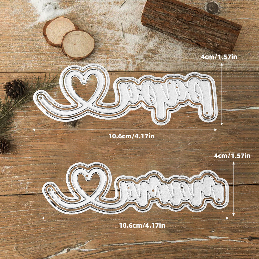 Papa Mama Letters Metal Cutting Dies