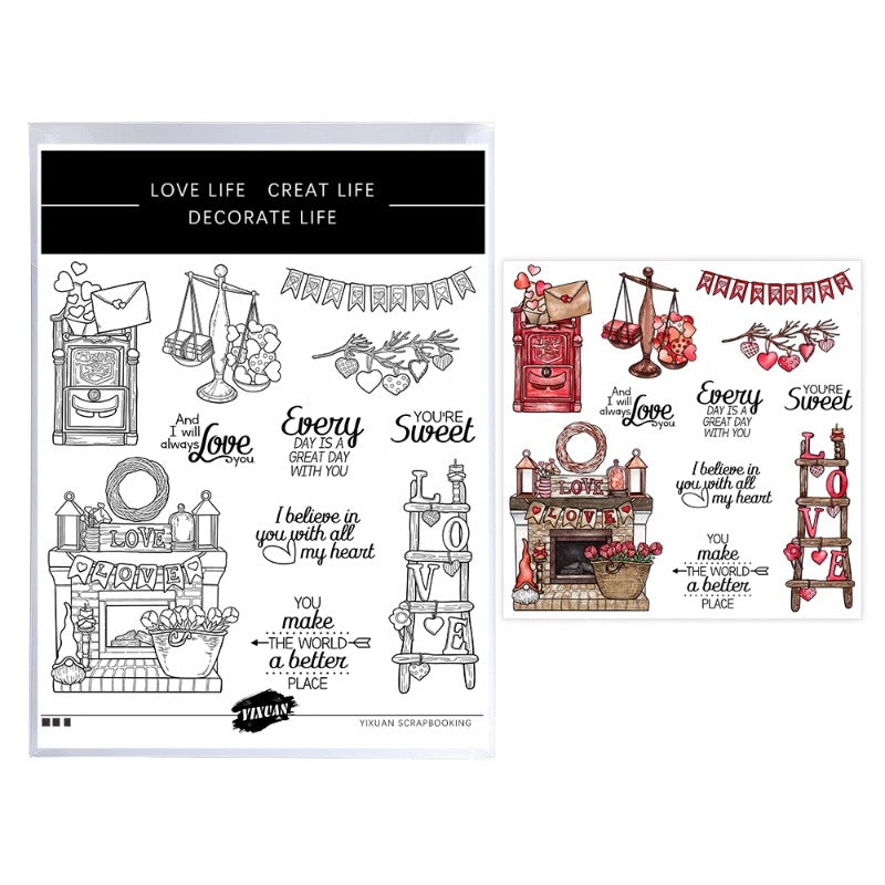 Valentine's Day Home Decor Clear Stamps