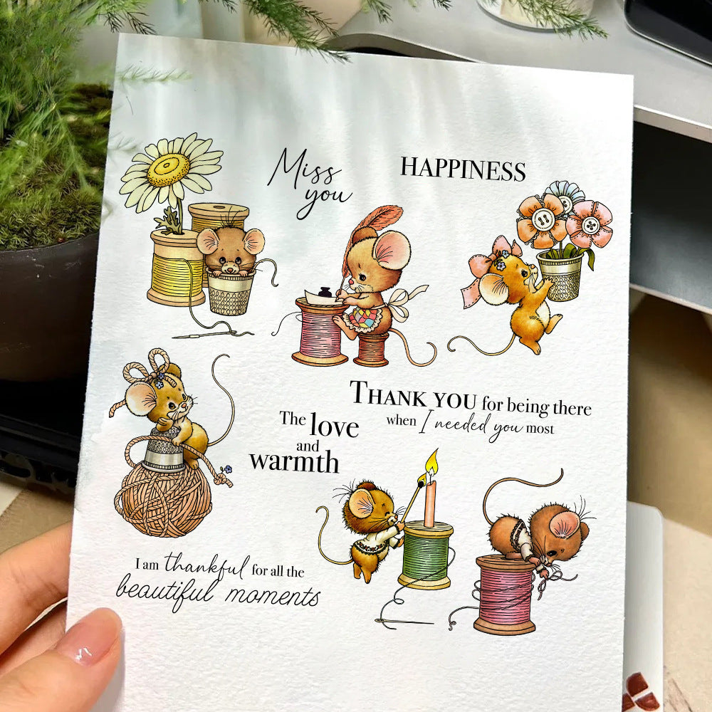 Cute Mouse Dies & Stamps Set