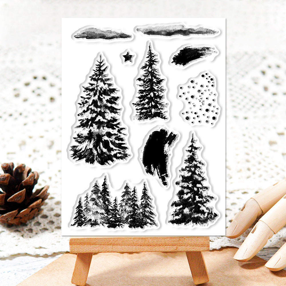 Christmas Tree Dies & Stamps Set