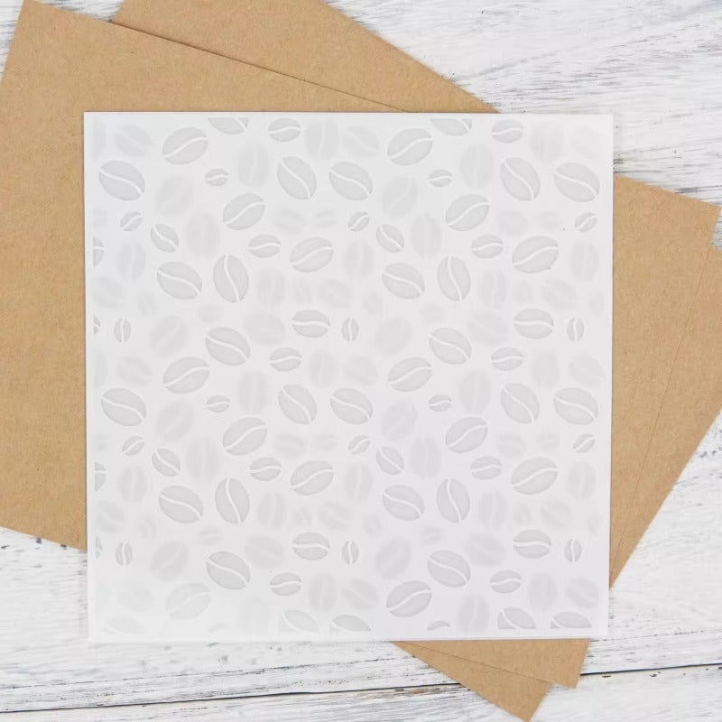 3D Coffee Beans DIY Painting Hollow Stencil