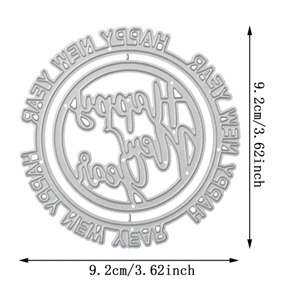 Happy New Year Frame Metal Cutting Dies