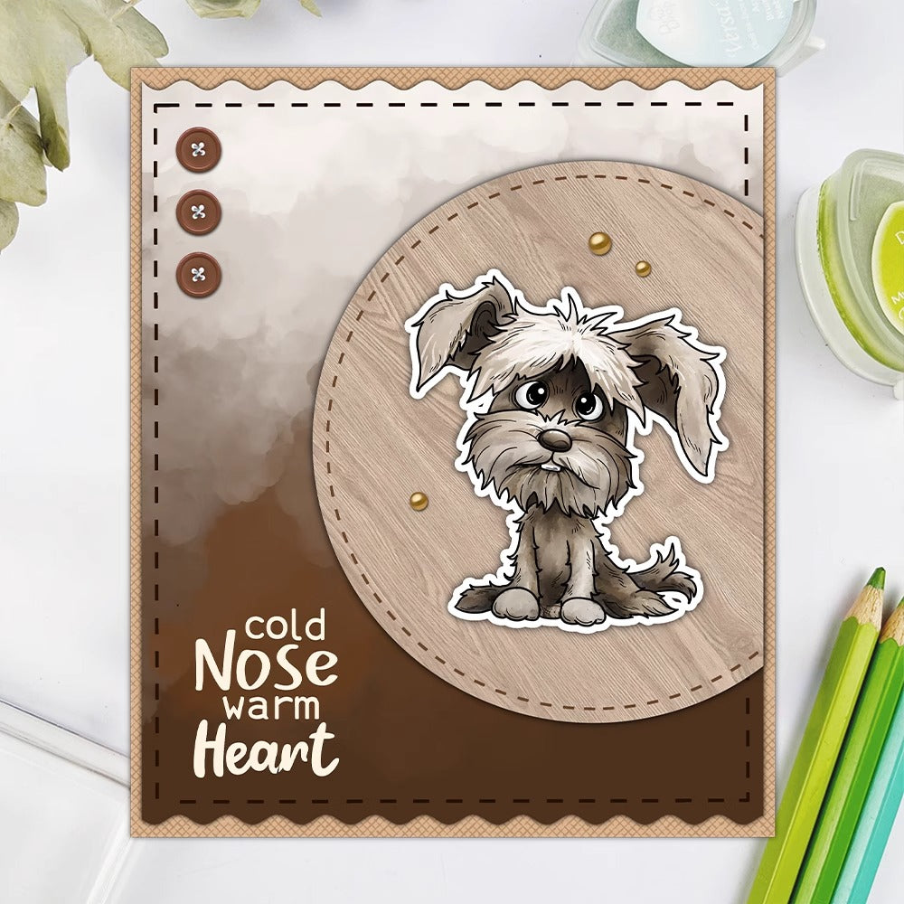 Cute Puppy Dies & Stamps Set