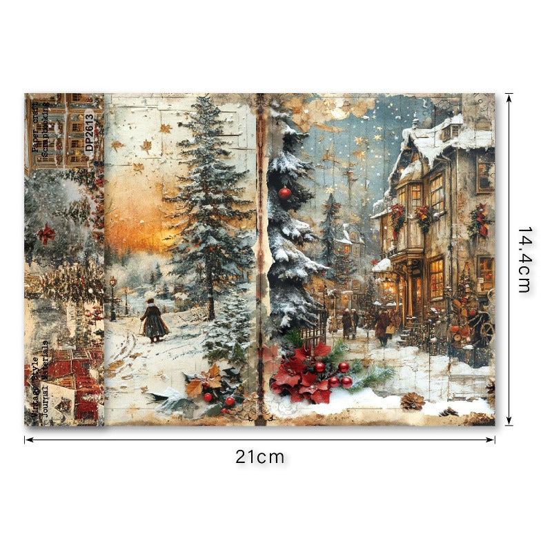 A5 Christmas Style Journal Scrapbook Paper