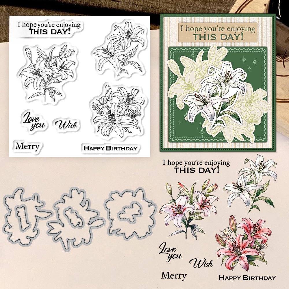Spring Lilies Dies & Stamps Set