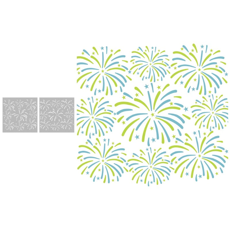 Fireworks Background DIY Painting Hollow Stencil