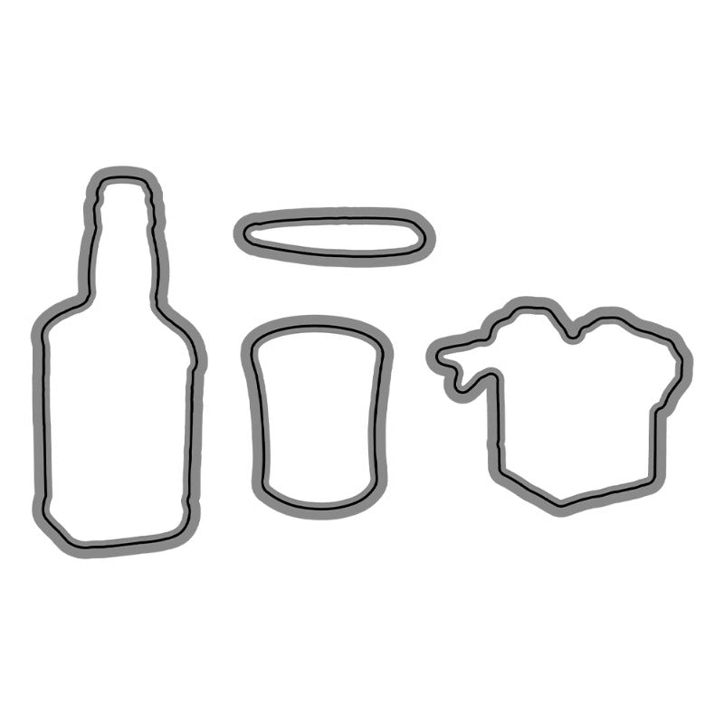 Whiskey & Gifts Dies & Stamps Set