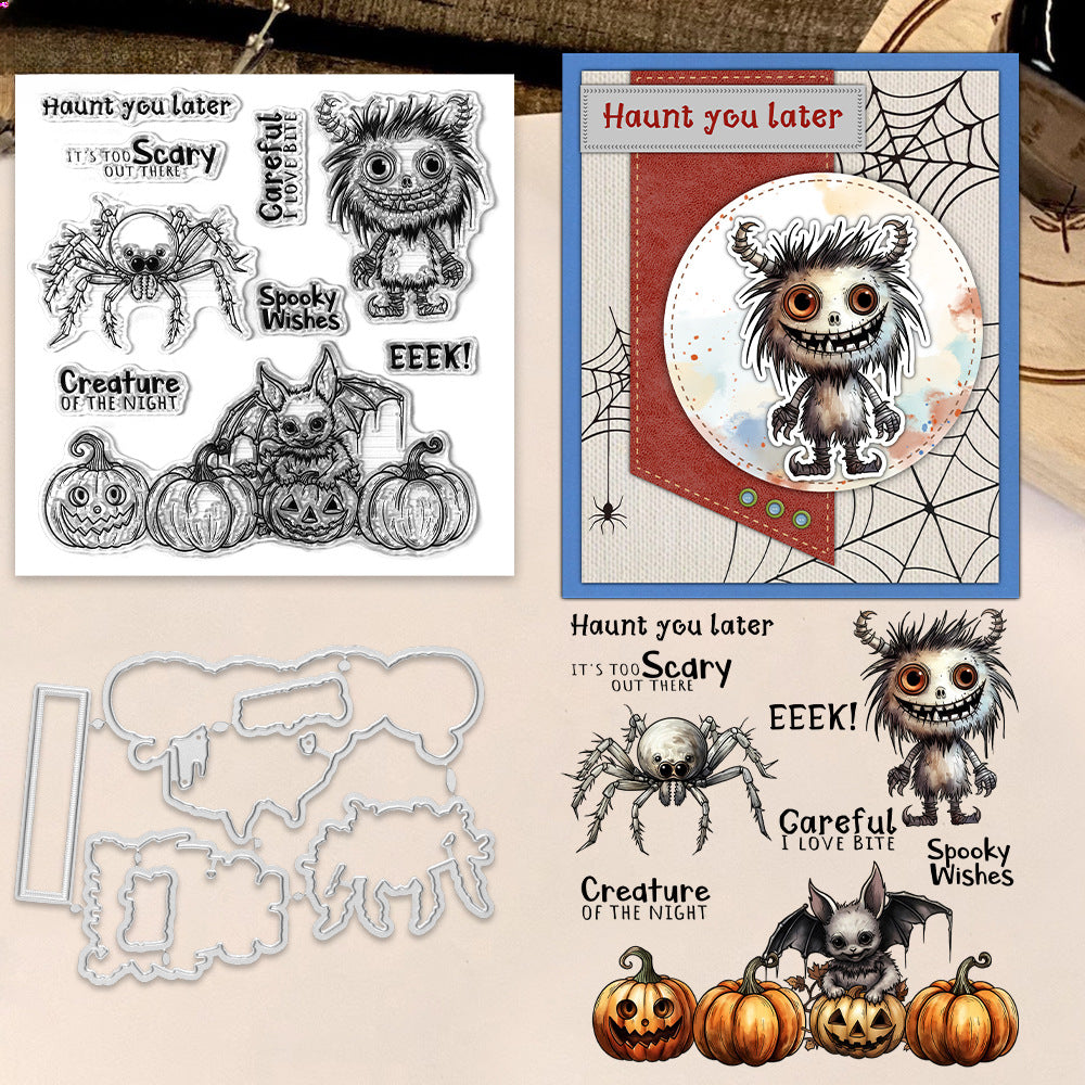 Halloween Animal Pumpkins Dies & Stamps Set
