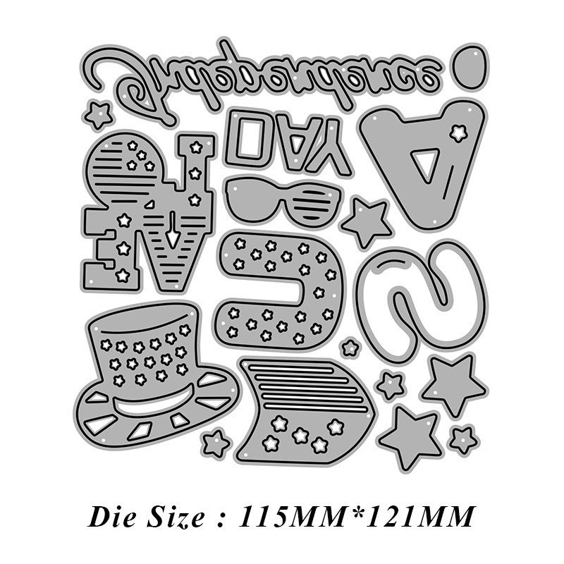 Independence Day Theme Metal Cutting Dies