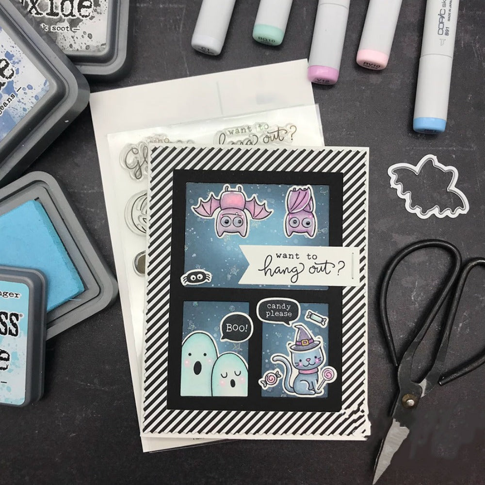 Halloween Ghost Dies & Stamps Set