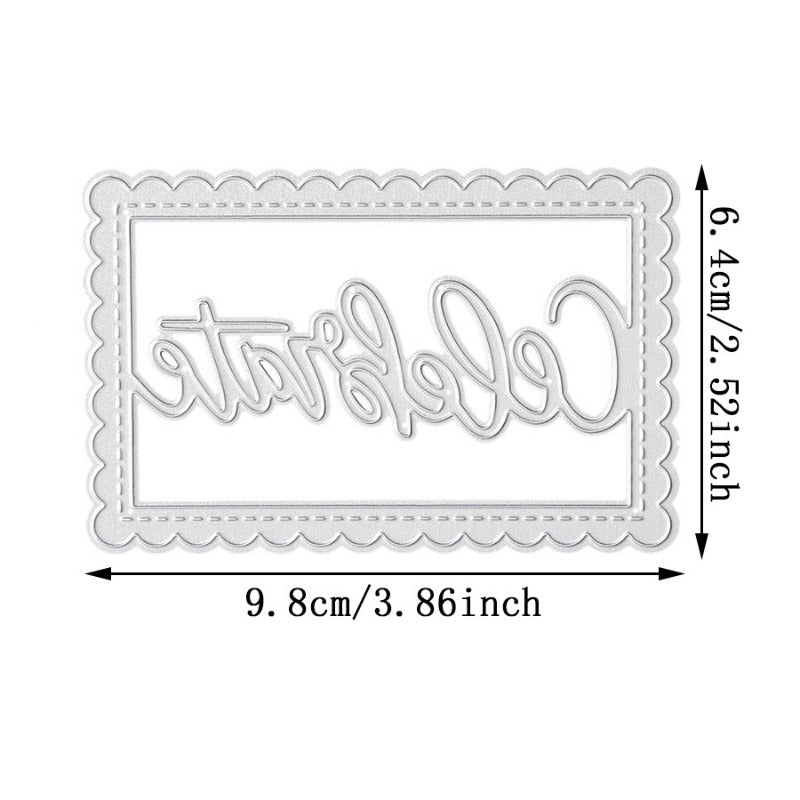 Celebrate Rectangular Lace Frame Cutting Dies