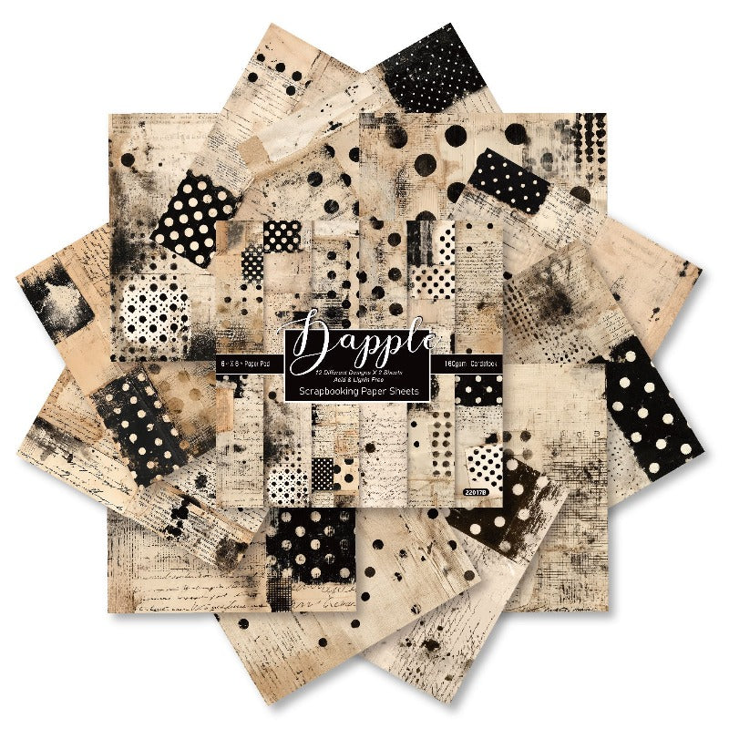 24PCS 6" Dapple Scrapbook Paper & Cardstock