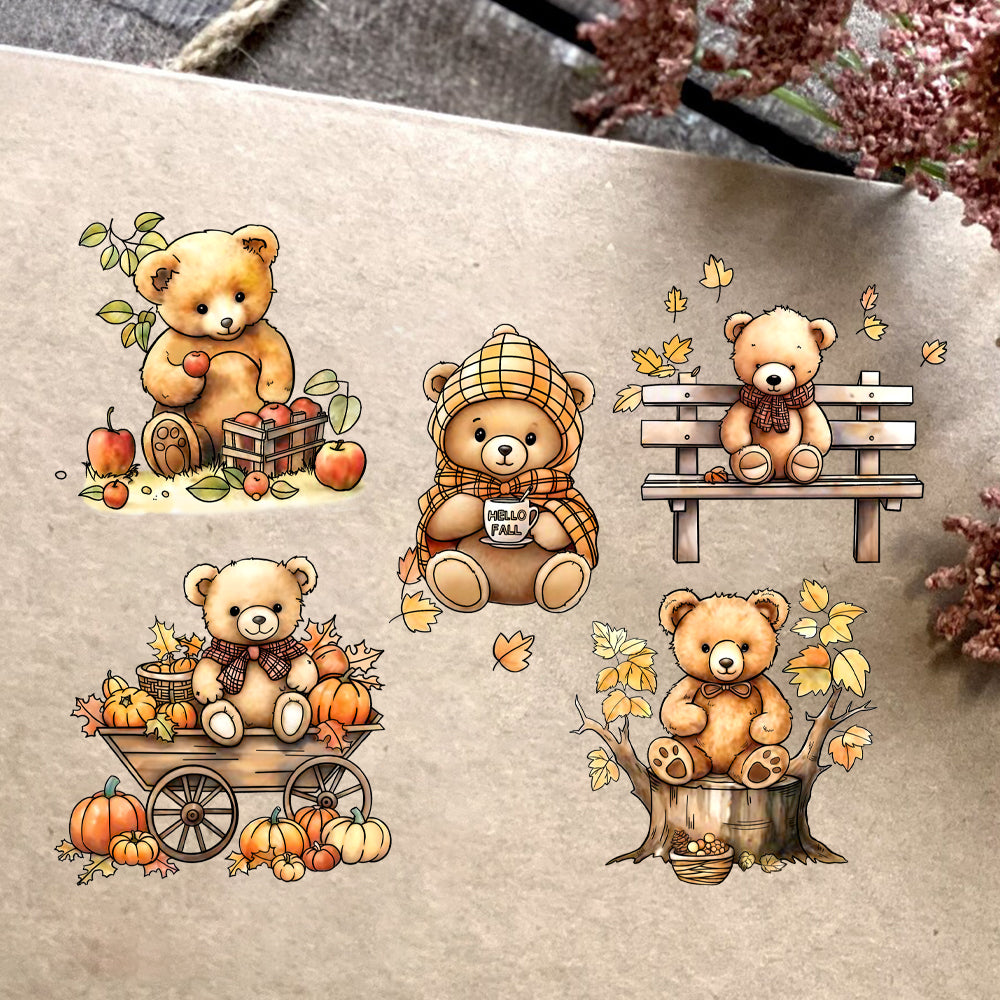Autumn Harvest Pumpkins and Cute Bears Dies & Stamps Set