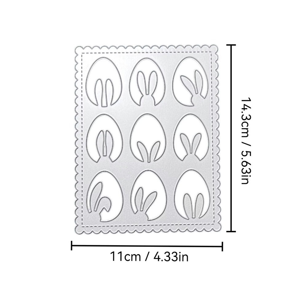 Easter Bunny Ear Eggs Background Board Cutting Dies