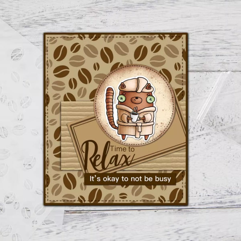 3D Coffee Beans DIY Painting Hollow Stencil