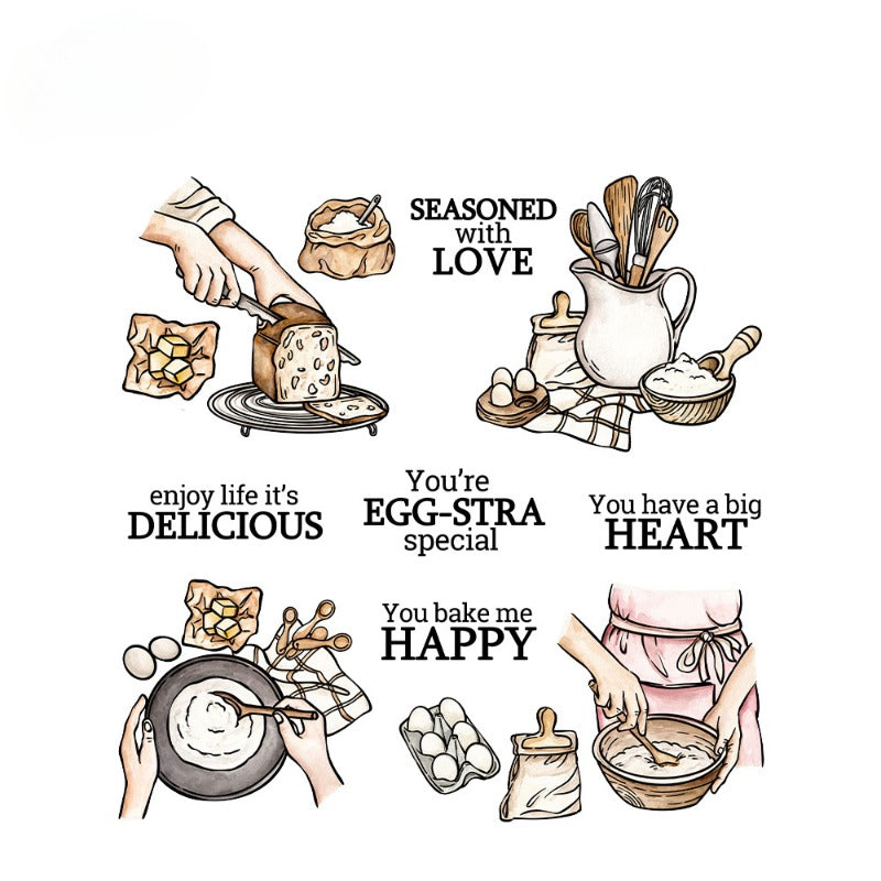 Cooking DIY Scrapbooking Dies & Stamps Set