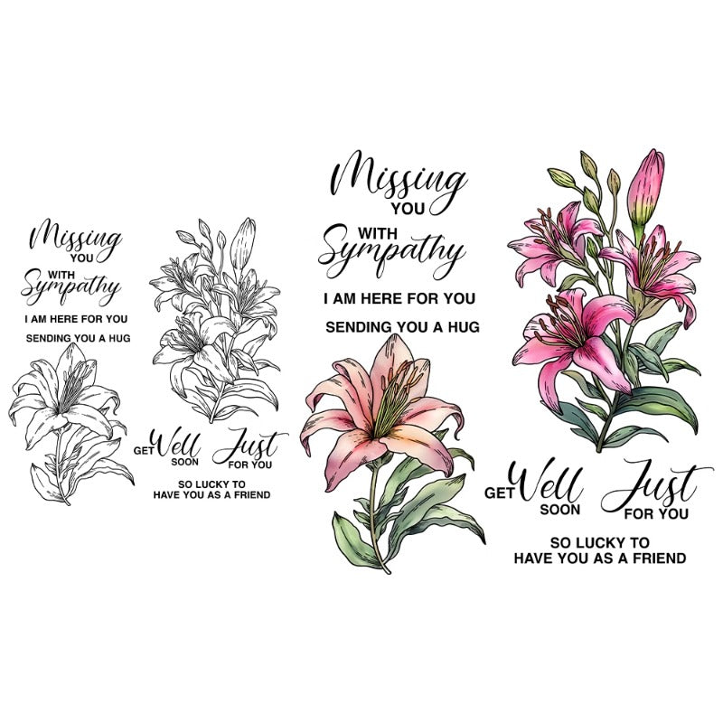 Spring Blooming Lilies Dies & Stamps Set