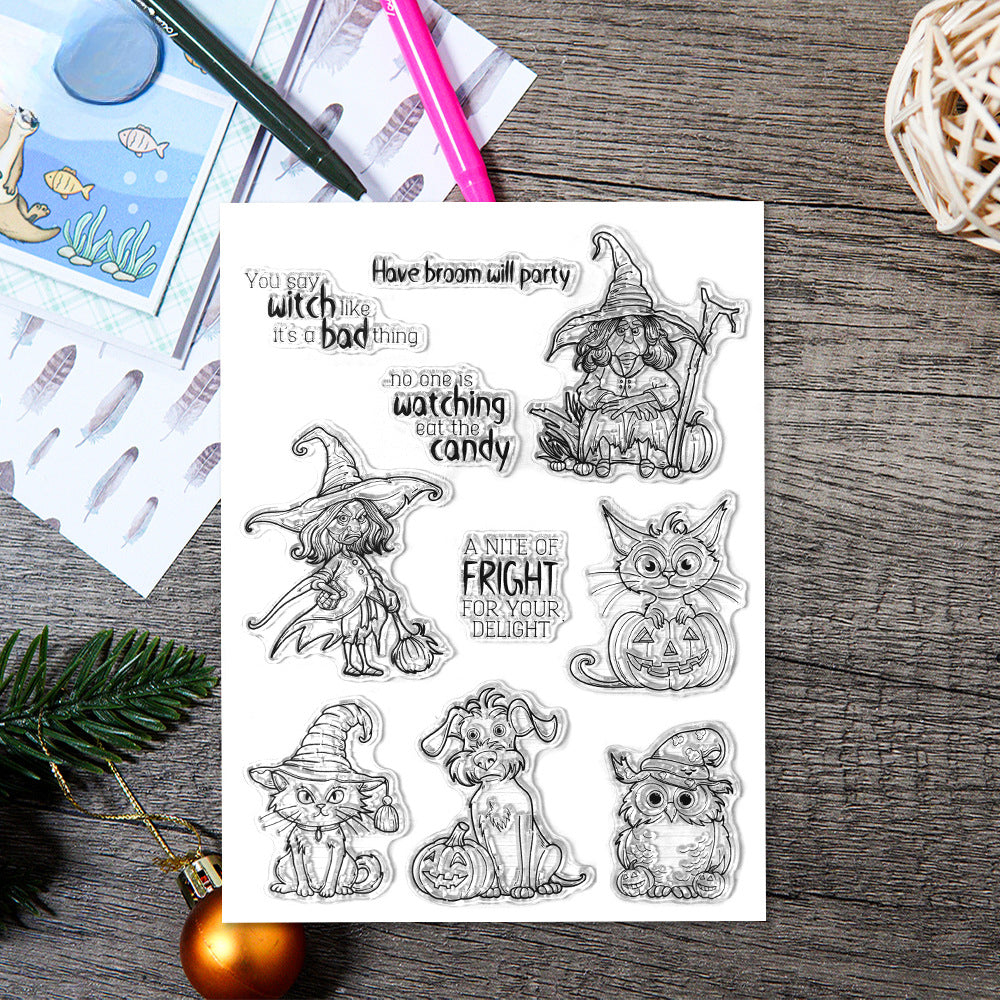 Halloween Elements Dies & Stamps Set
