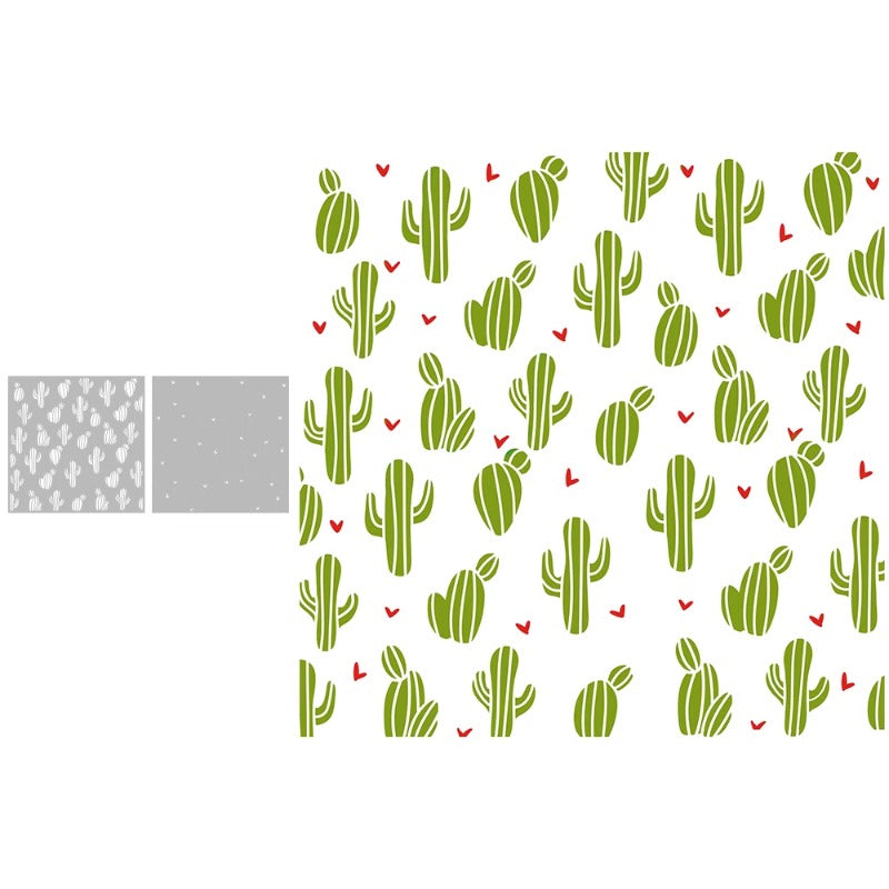 Cactus Background DIY Painting Hollow Stencil