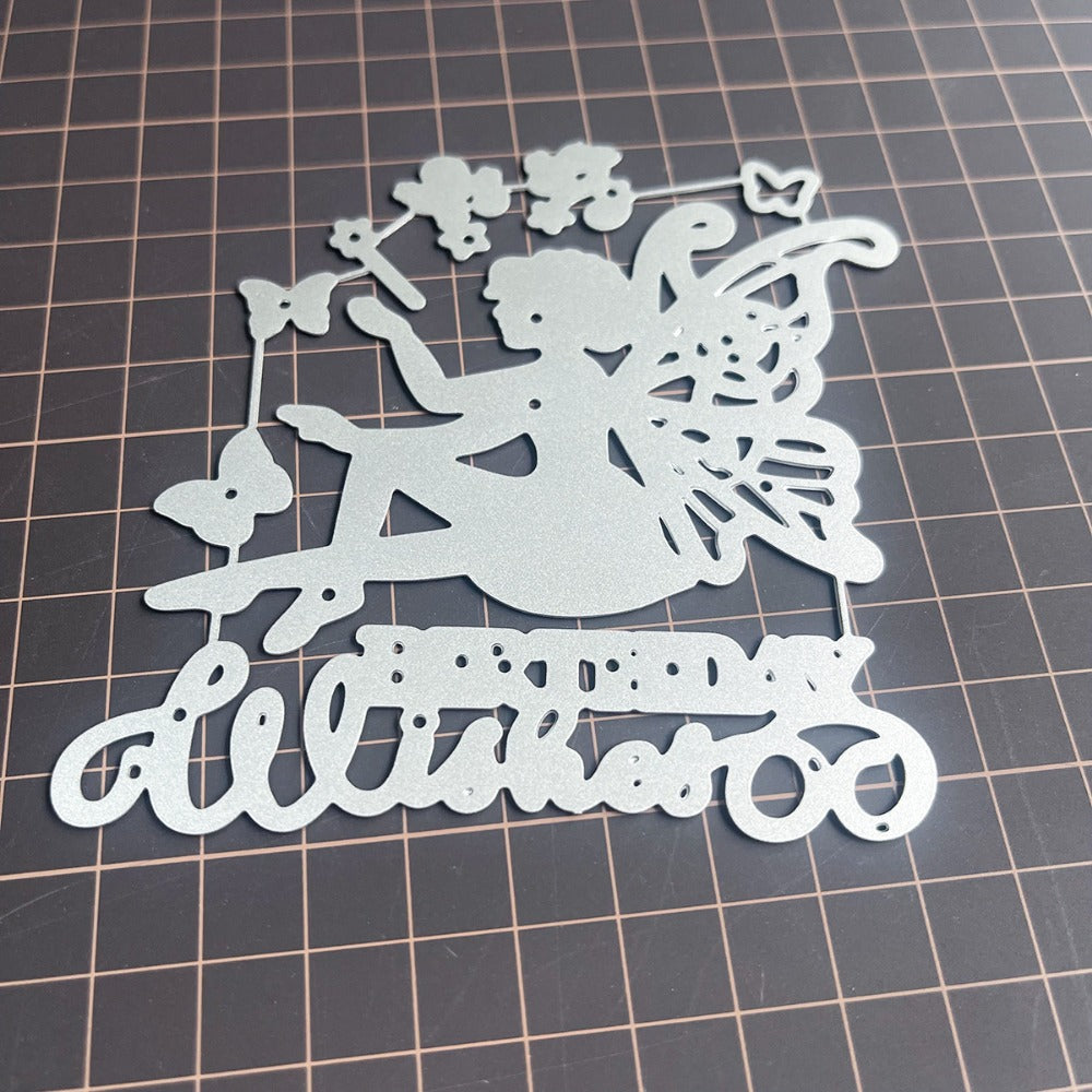 Birthday Wishes Butterfly Elf Fairy Cutting Dies