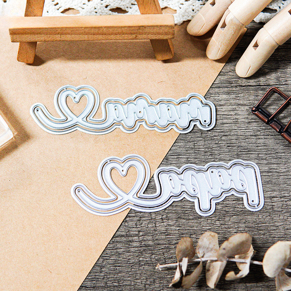 Papa Mama Letters Metal Cutting Dies