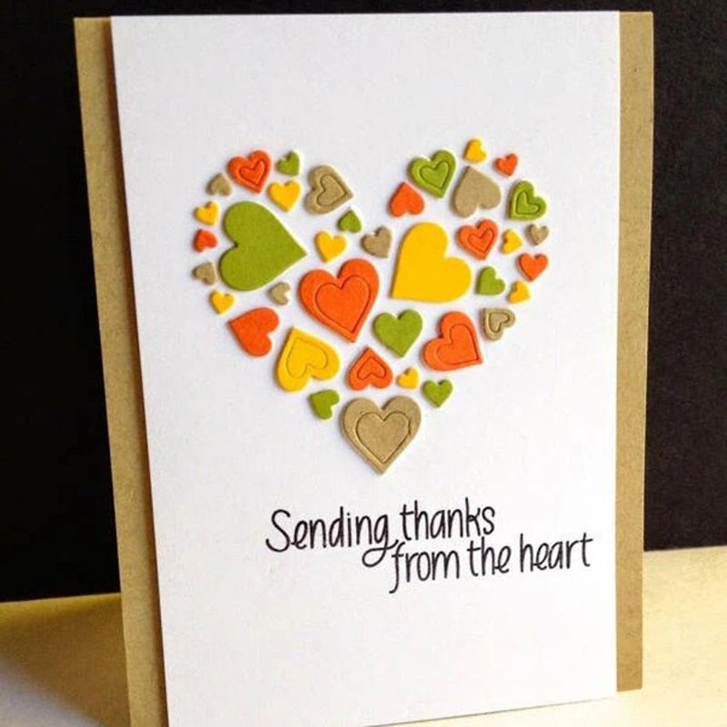 Mini Love Heart Background Frame Cutting Dies
