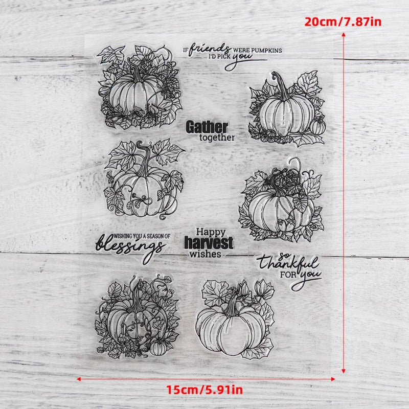 Autumn Harvest Of Pumpkins Dies & Stamps Set