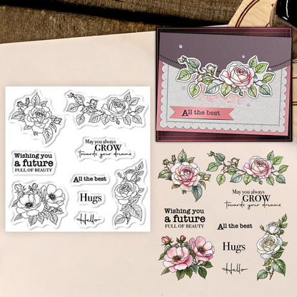 Beautiful Roses Dies & Stamps Set