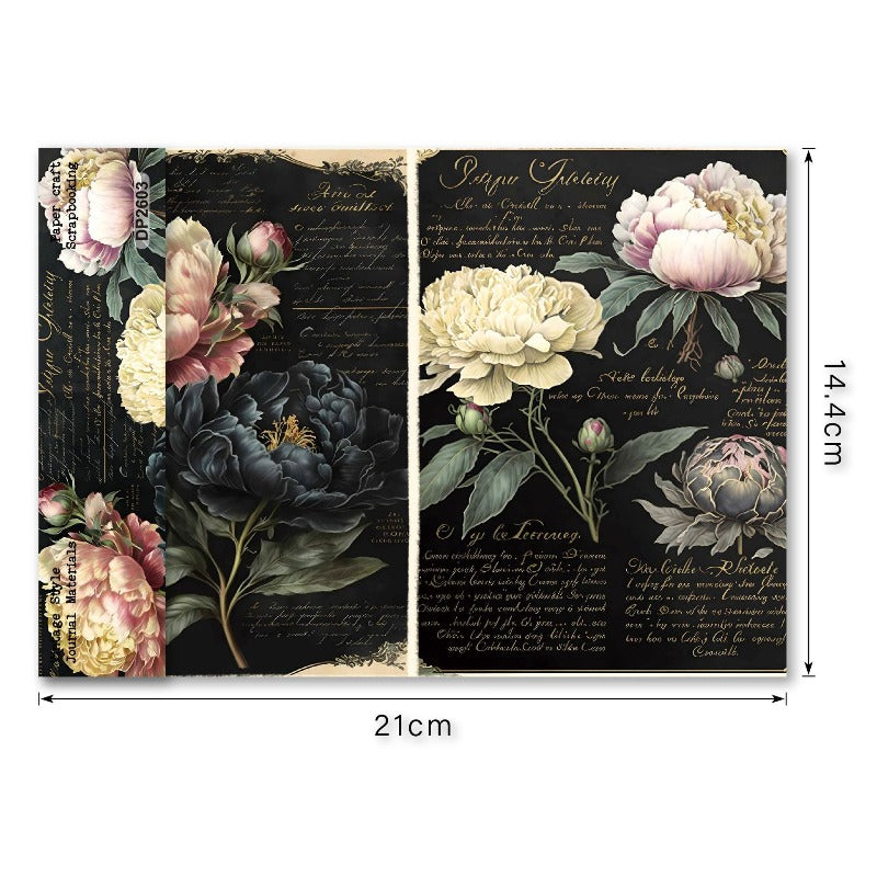 A5 Beautiful Flowers Journal Scrapbook Paper