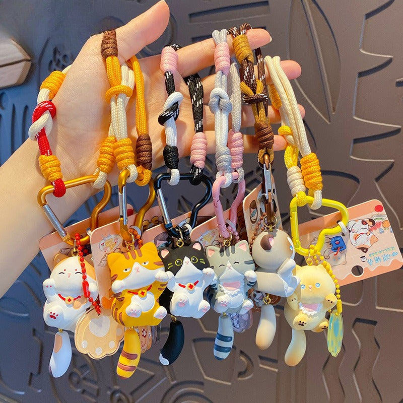 Cute Vitality Cat Doll Keychain