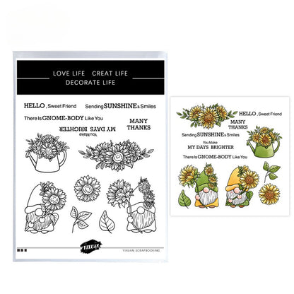 Flower Gnomes Dies & Stamps Set