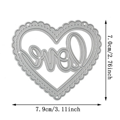 Hollow Lace Heart Metal Cutting Dies