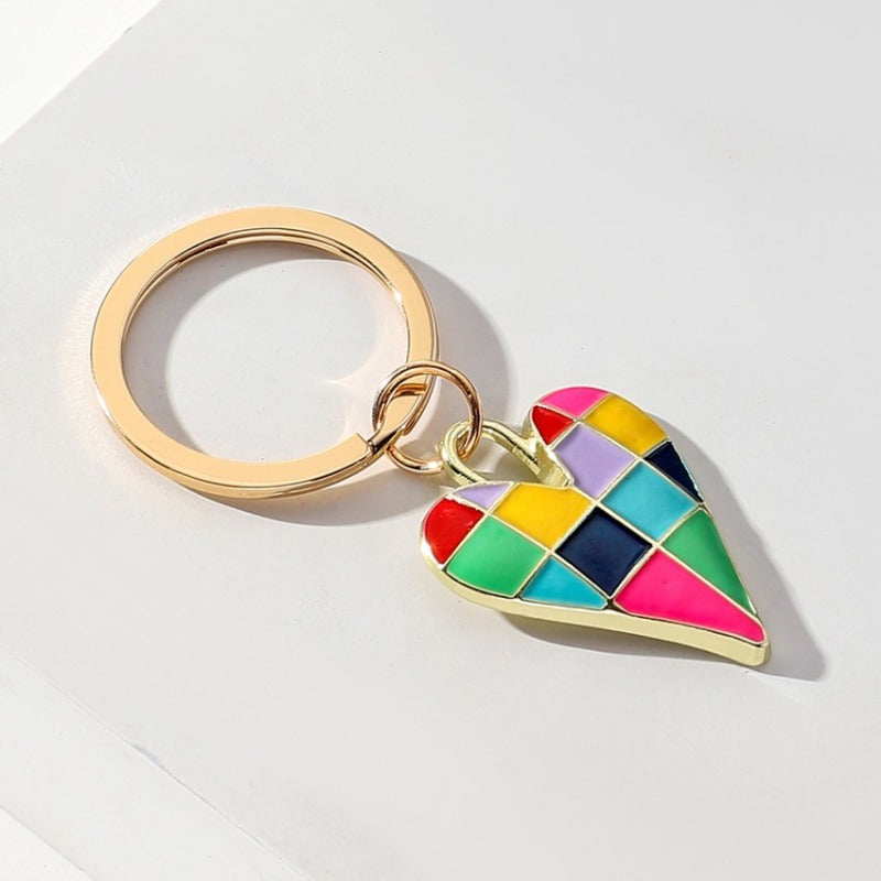 Checkerboard Love Keychain