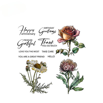 Bright Flowers Dies & Stamps Set