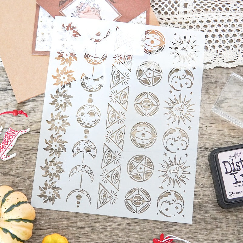 Icon Set DIY Painting Hollow Stencil