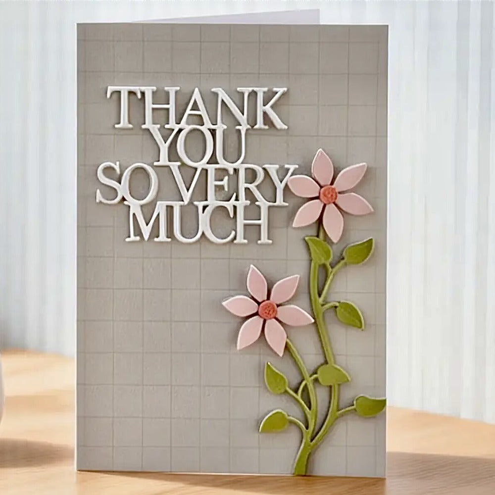 Thank You Card Metal Cutting Dies